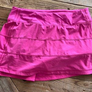 Size 6 Lululemon Pink Skirt with built in shorts